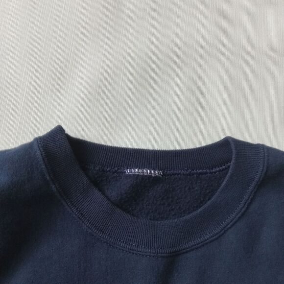 Women's Navy Blue Florida Butterflies Graphic Print Crew Neck Pullover Sweater - Picture 3 of 12